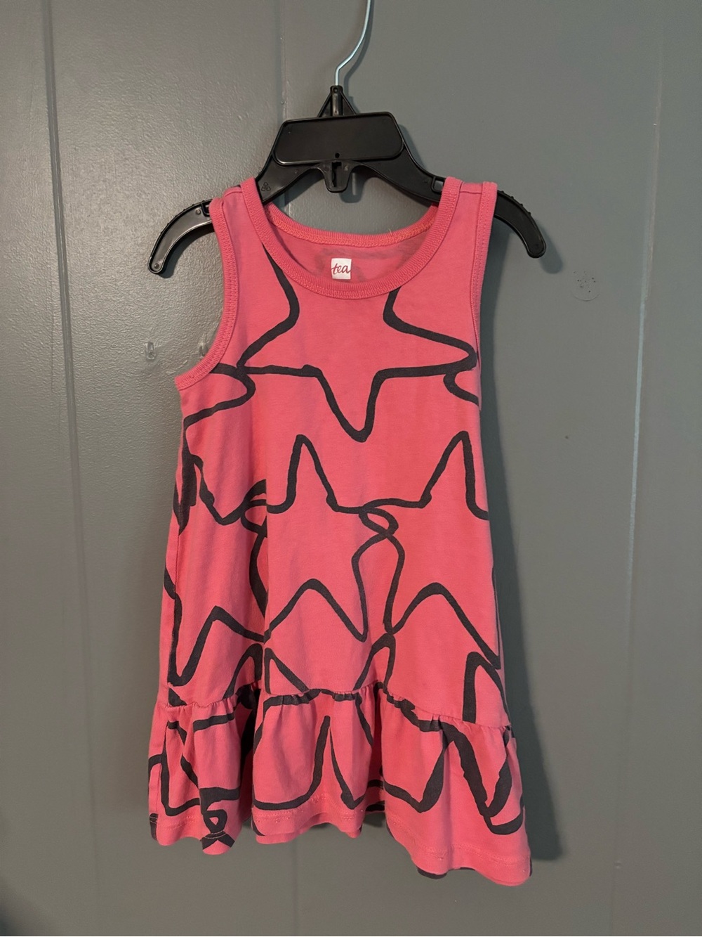 Tea Collection Coral Pink Starline Tank Dress